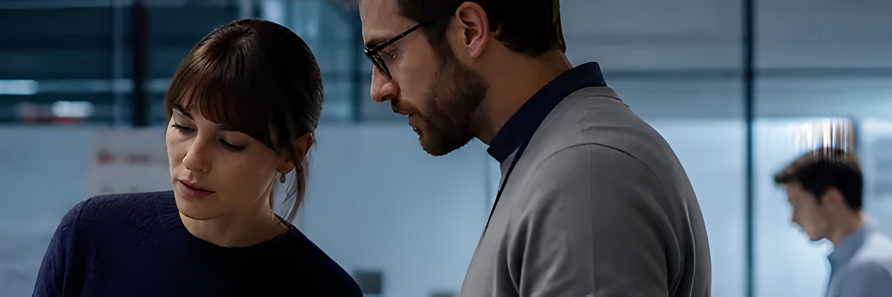 AI marketing agency team reviewing a product together