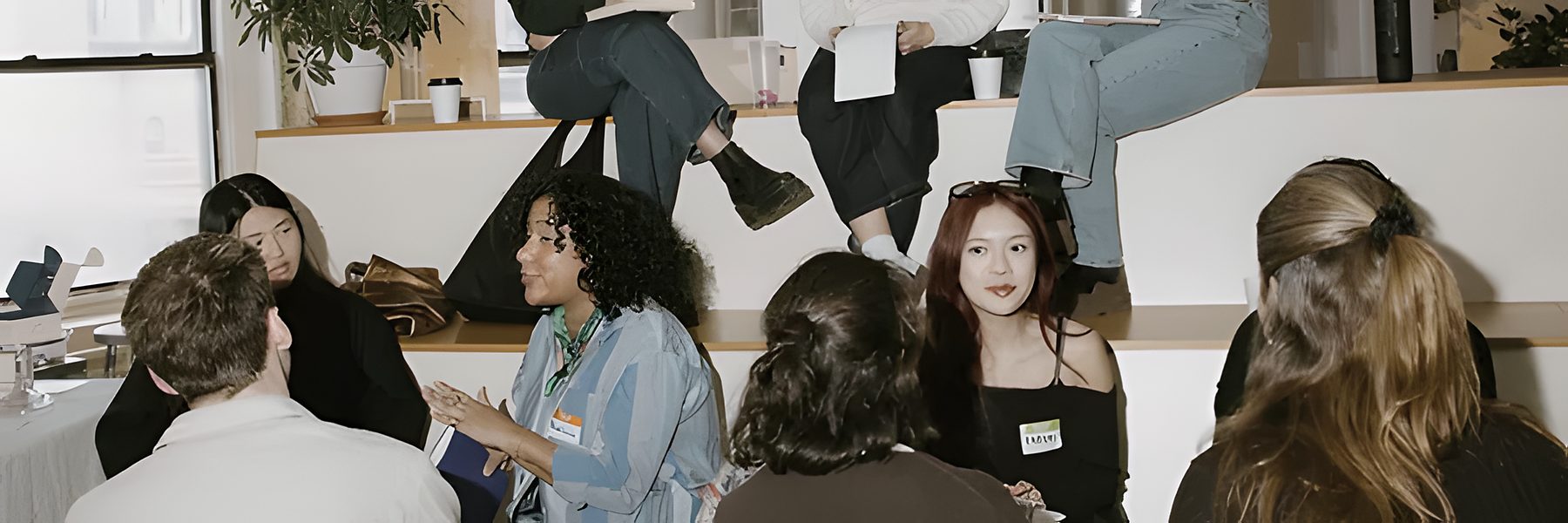 Creators and marketers talking at a creator programme community event