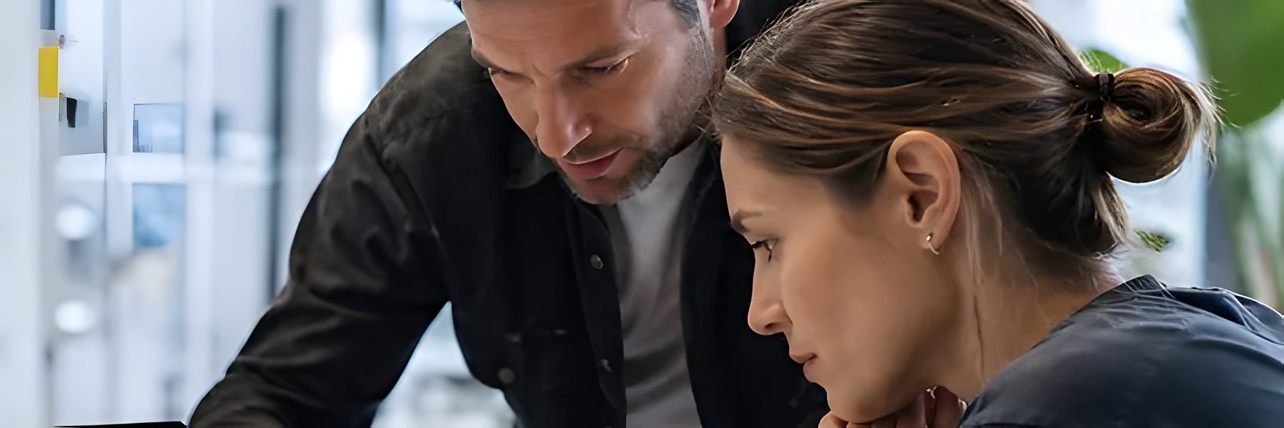 Tech team reviewing SEO data on a laptop