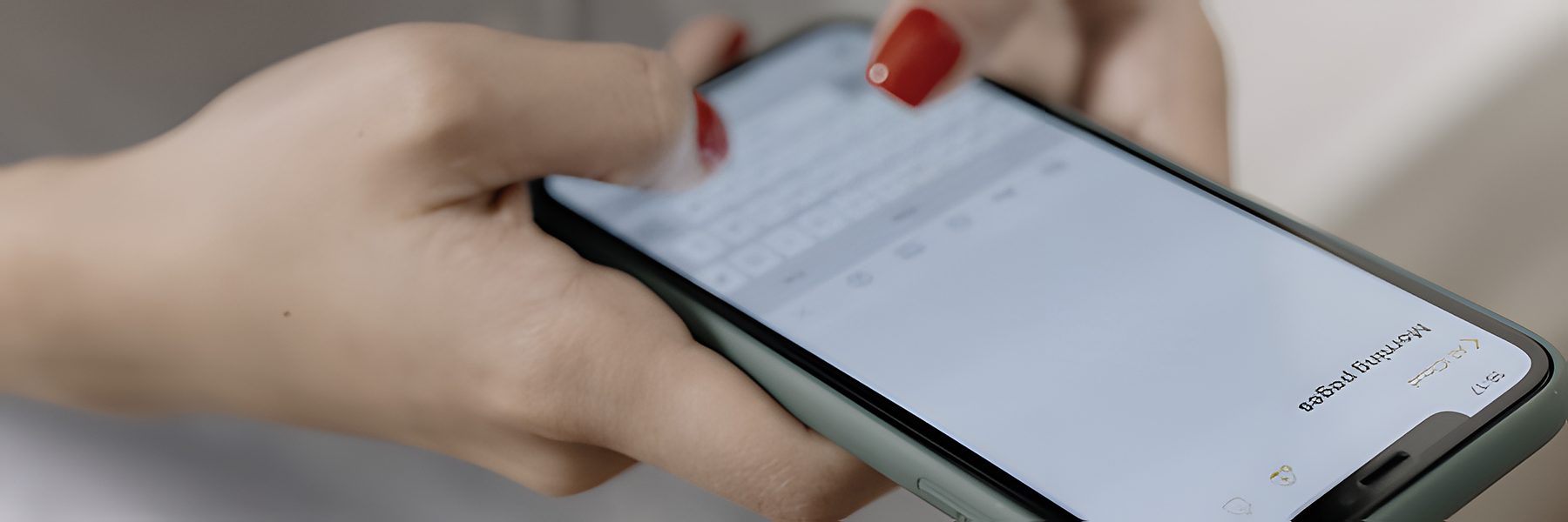 Person using a smartphone, where UGC hooks compete for attention
